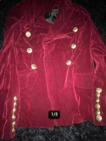 Rode Casual satijne dress jacket Nieuw     